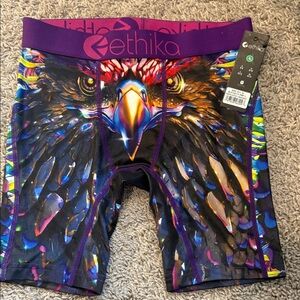 Ethika Multicolor Eagle Boxer Briefs- Boys L 10/12 NWT